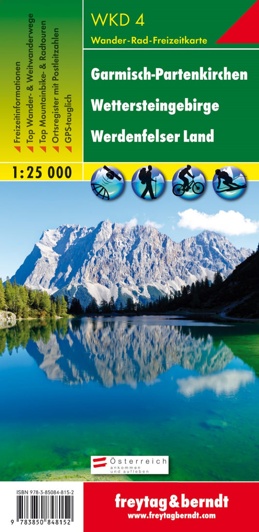 WKD 4 Garmisch -Partenkirchen - Wetterstein Mountains - Werdenfelser Land, hiking map 1:25,000