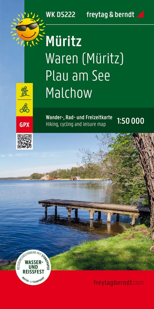 Müritz, hiking, bike and leisure map 1:50,000 WK D5222