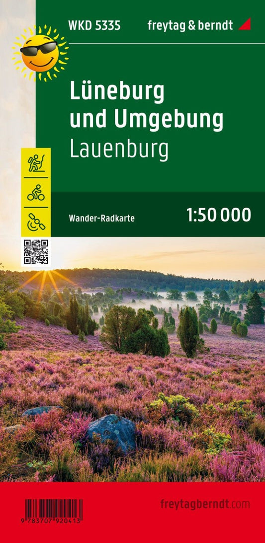 Lüneburg and the surrounding area, Lauenburg, hiking and cycling map 1:50,000 WK D5335