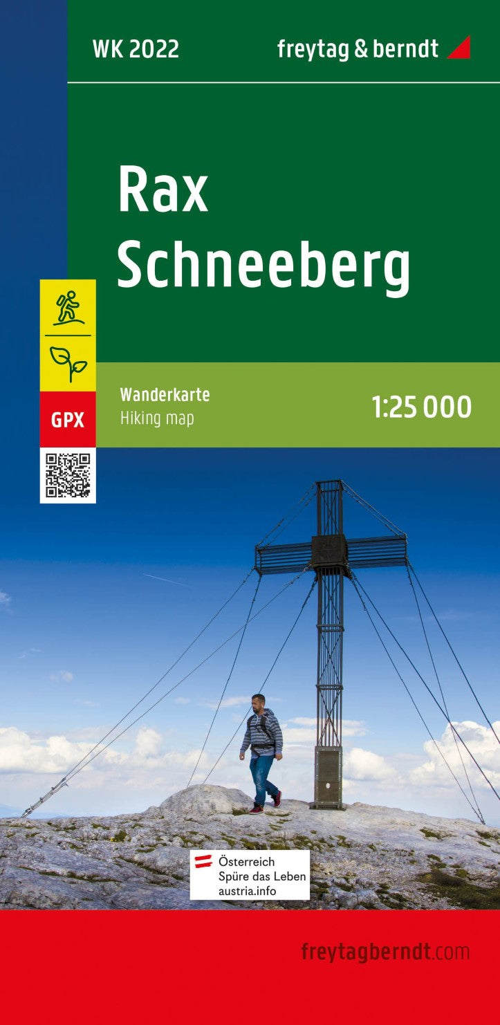 Rax - Schneeberg, hiking map 1:25,000 WK 2022