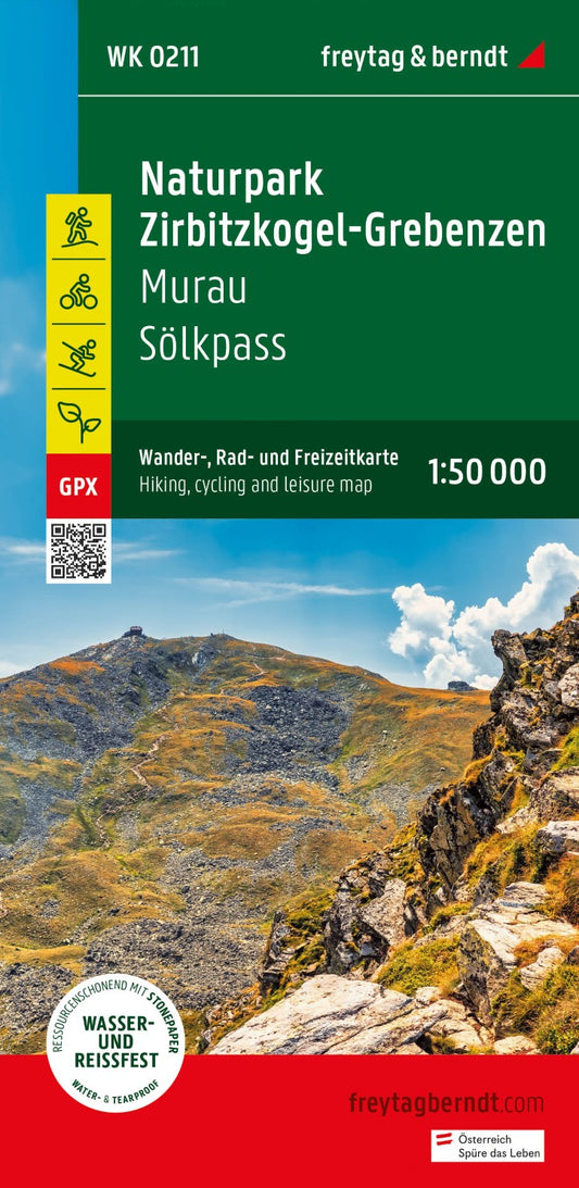 Zirbitzkogel-Grebenzen, hiking, bike and leisure map 1:50,000 WK 0211