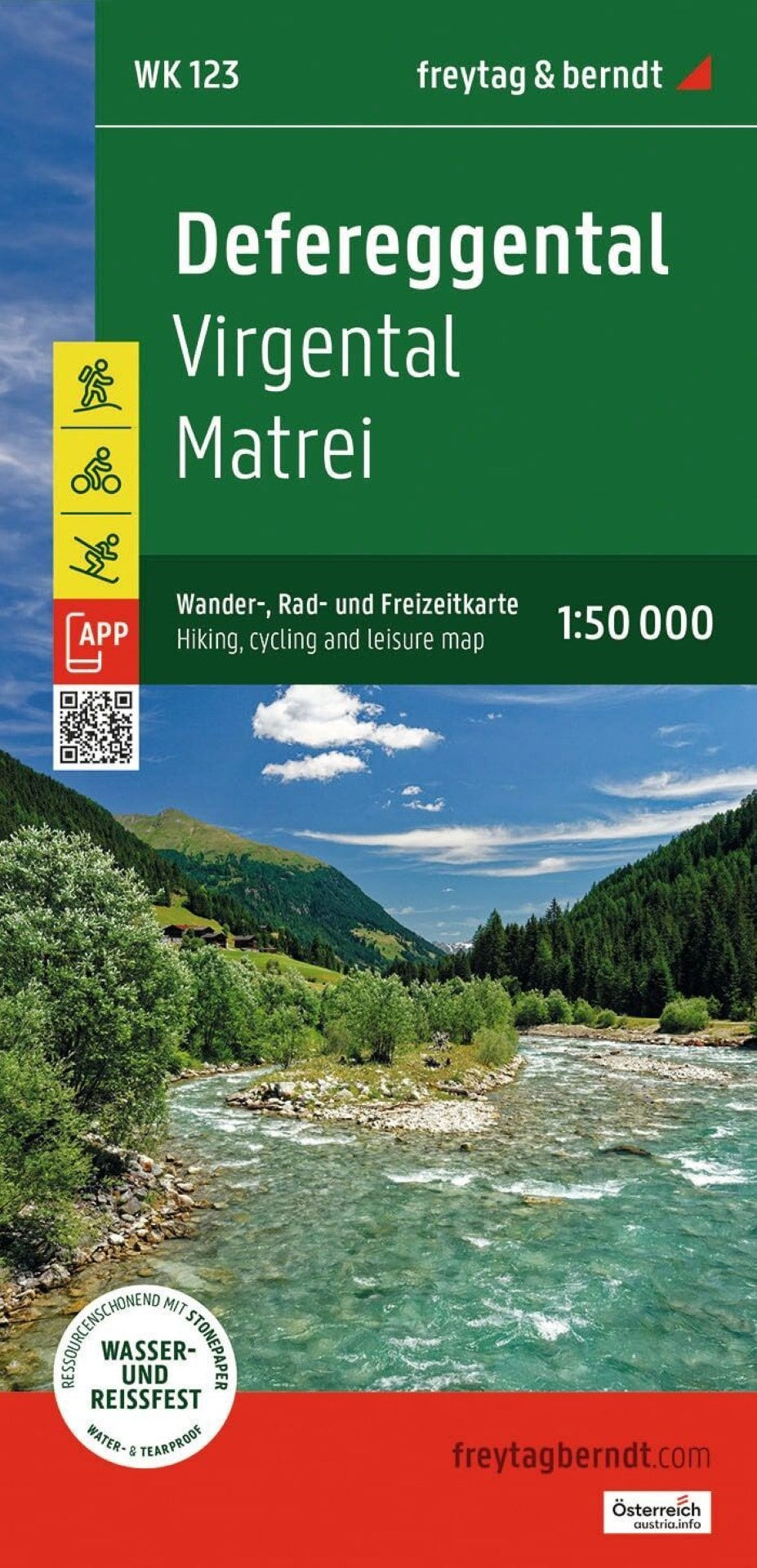 WK 123 Matrei - Defereggen - Virgental, hiking map 1:50,000