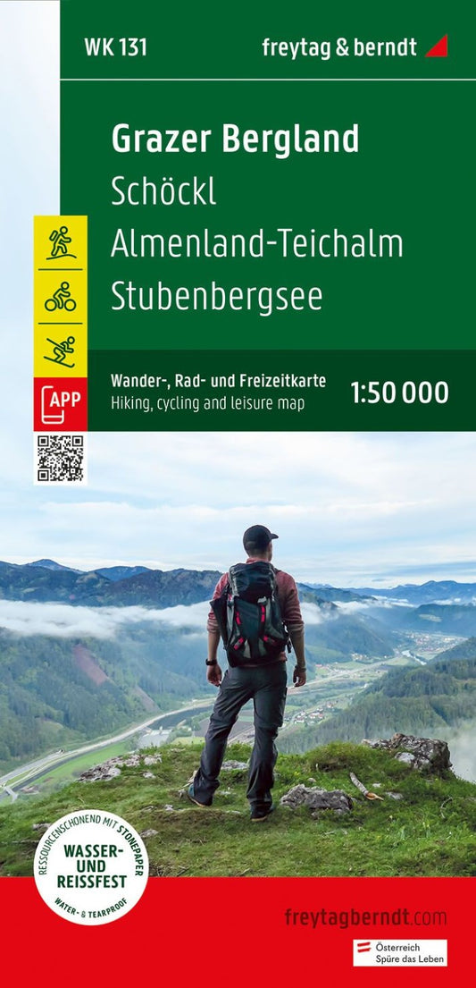 WK 131 Grazer Bergland - Schöckl - Almenland -Eichalm - Stubenbergsee, hiking map 1:50,000