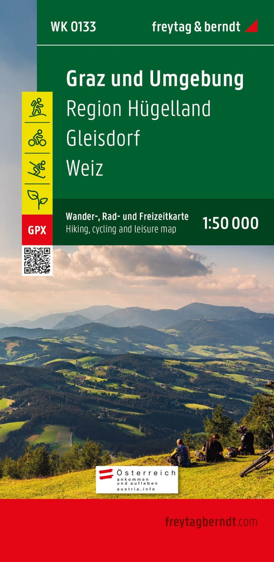 Graz and the surrounding area, hiking, bike and leisure map 1:50,000 WK 0133