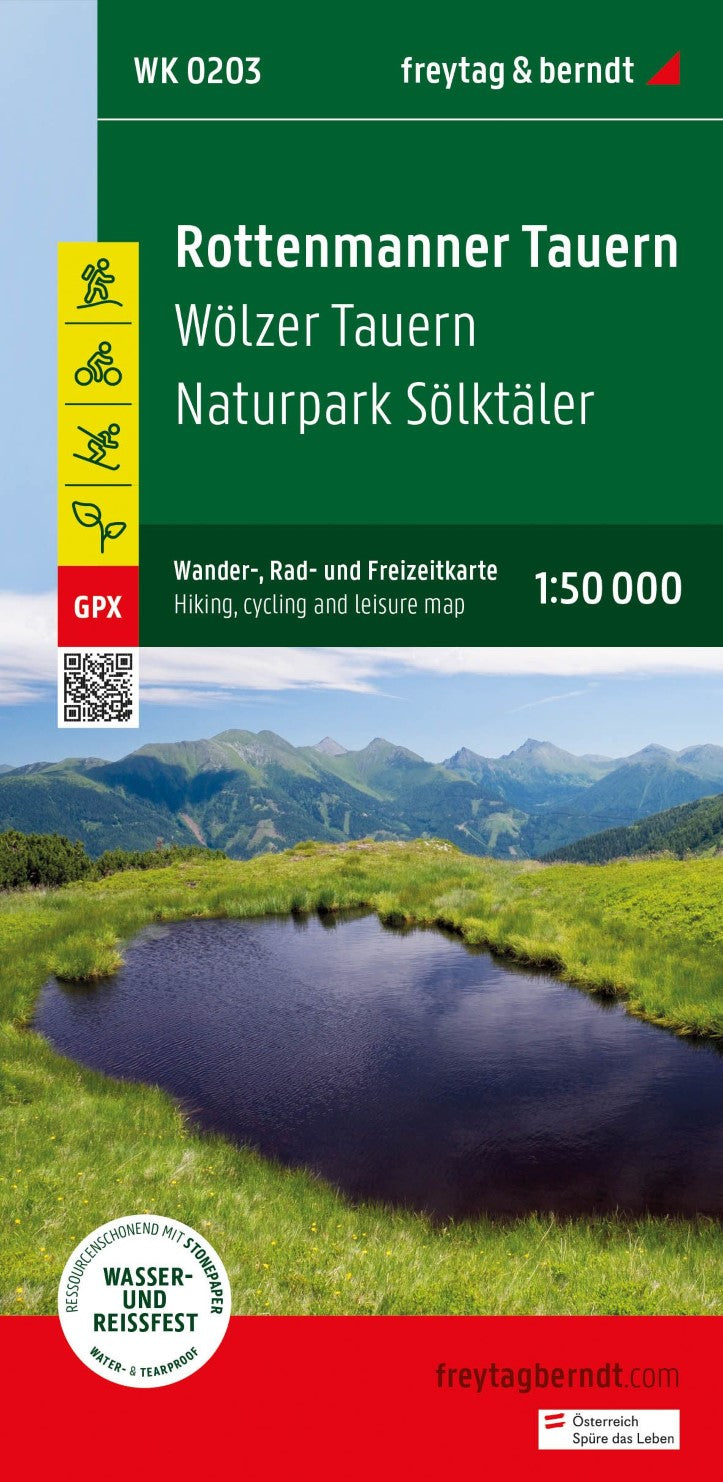 Rottenmanner Tauern, hiking, bike and leisure map 1:50,000 WK 0203