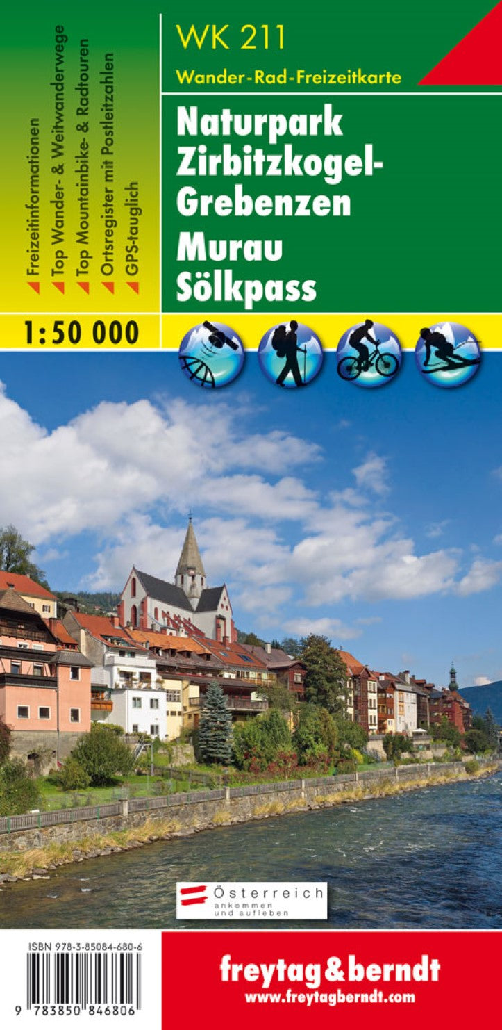 WK 211 Zirbitzkogel Grebenzen - Murau - Sölkpass, hiking map 1:50,000