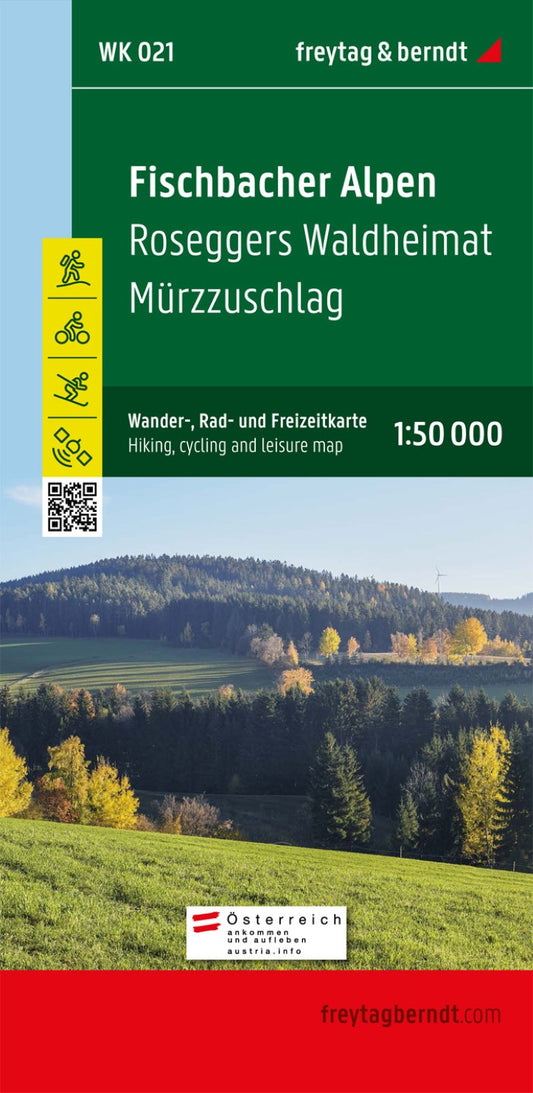 WK 021 Fischbacher Alpen, hiking, bike and leisure map 1:50,000