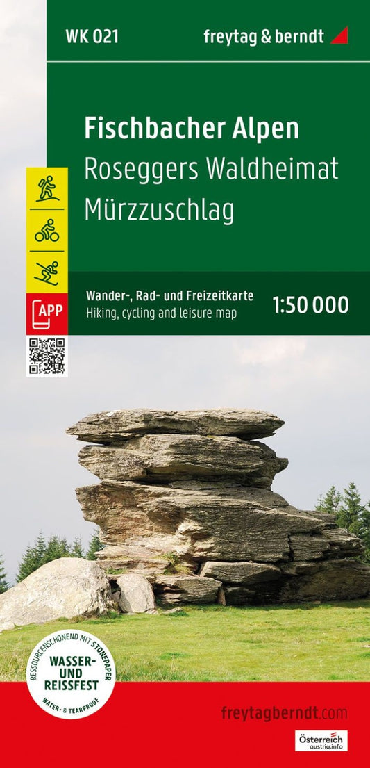 WK 021 Fischbacher Alpen, hiking, bike and leisure map 1:50,000