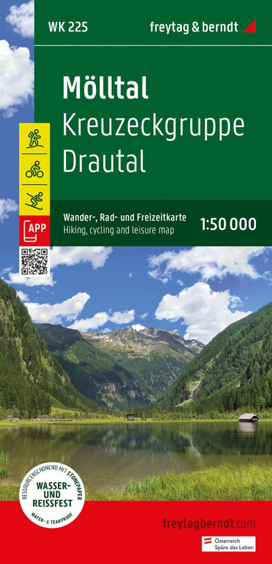 WK 225 Mölltal - Kreuzeckgruppe - Drautal, hiking map 1:50,000