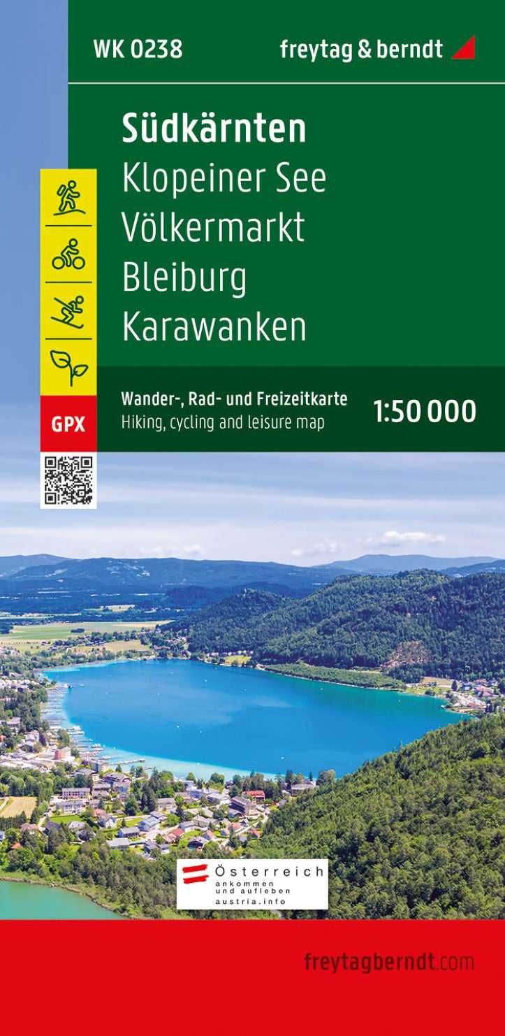 South Carinthia, hiking, bike and leisure map 1:50,000 WK 0238