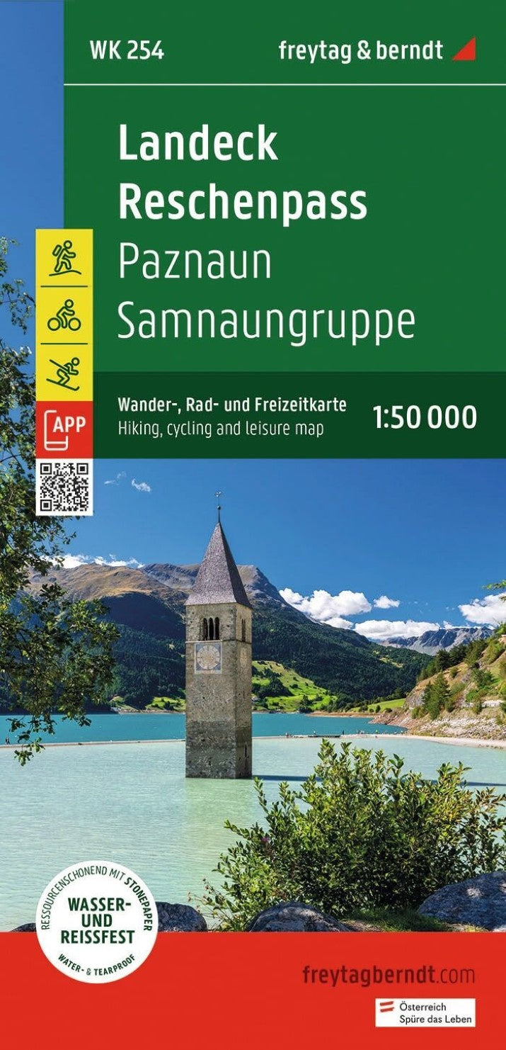 WK 254 Landeck - Reschenpass - Samnaung group - Paznaun, hiking map 1:50,000