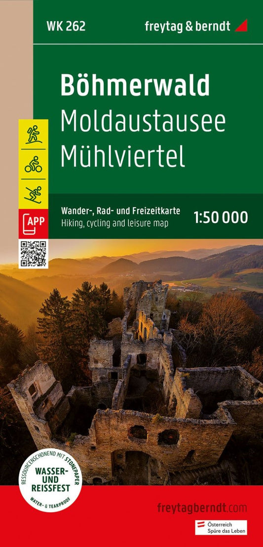 WK 262 Böhmerwald - Mühlviertel - Moldausausee, hiking map 1:50,000