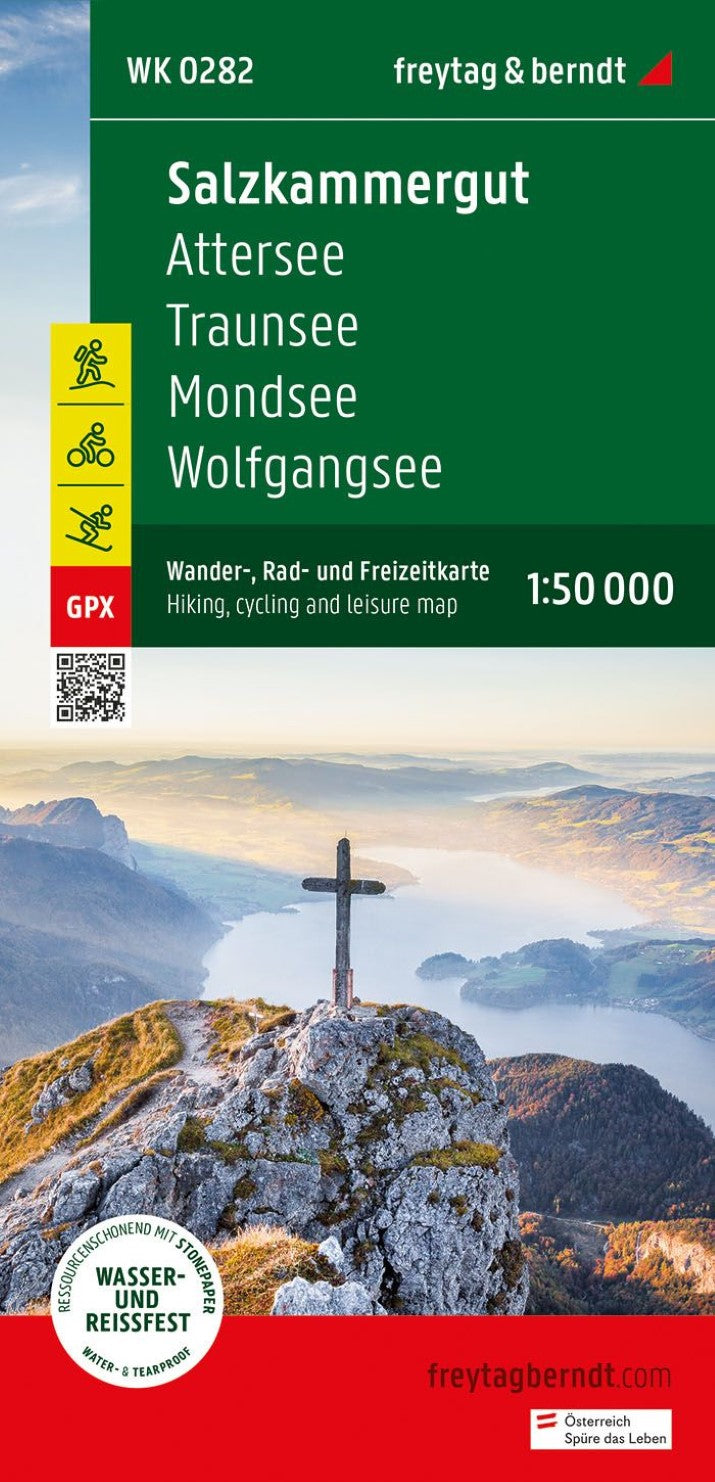 Salzkammergut, hiking, bike and leisure map 1:50,000 WK 0282