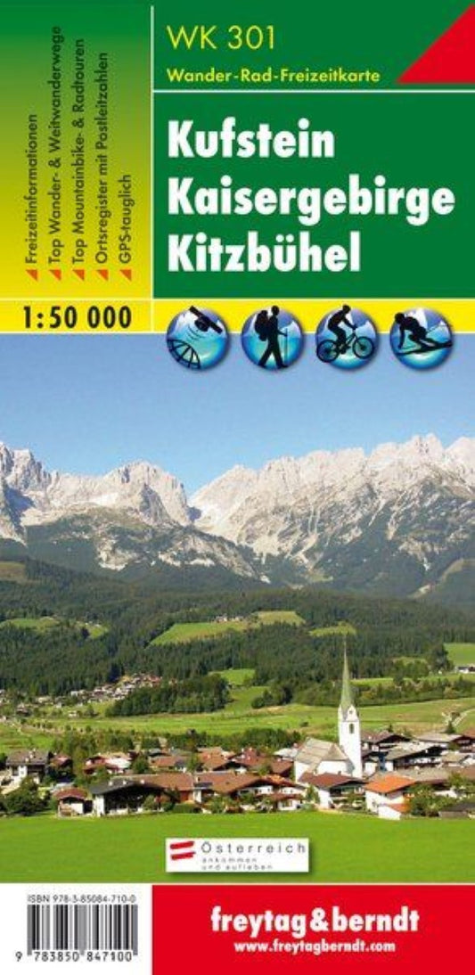 Kitzbühel, hiking, bike and leisure map 1:50,000 WK 301