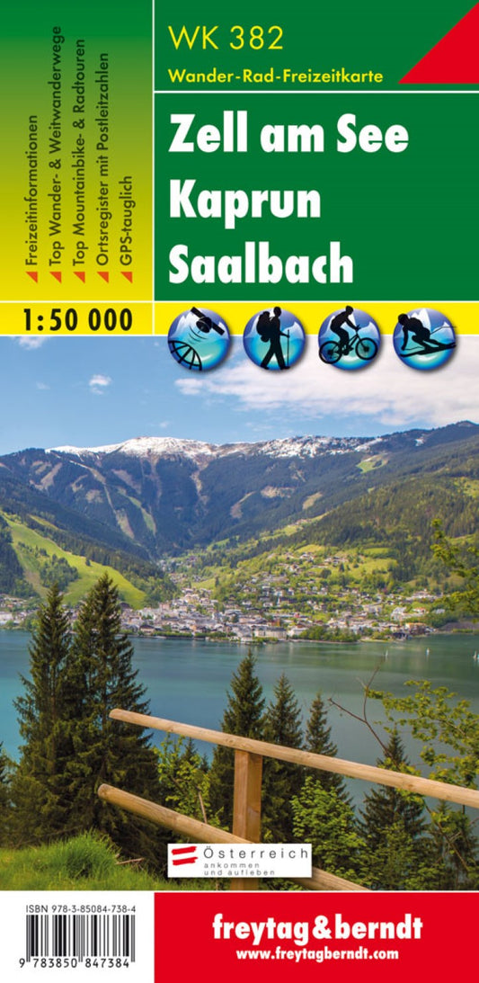 WK 382 Zell am See - Kaprun - Saalbach, hiking map 1:50,000