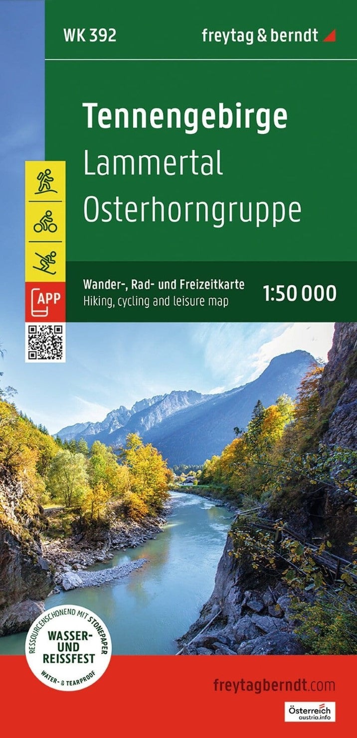 WK 392 Tennengebirge - Lammertal - Osterhorn Group, hiking map 1:50,000