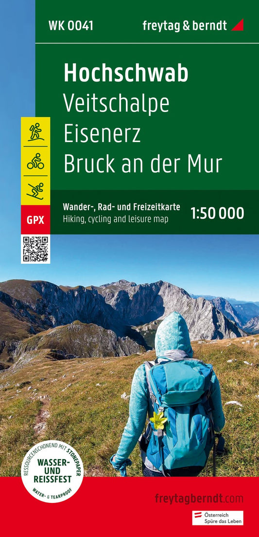 Hochschwab, hiking, bike and leisure map 1:50,000 WK 0041