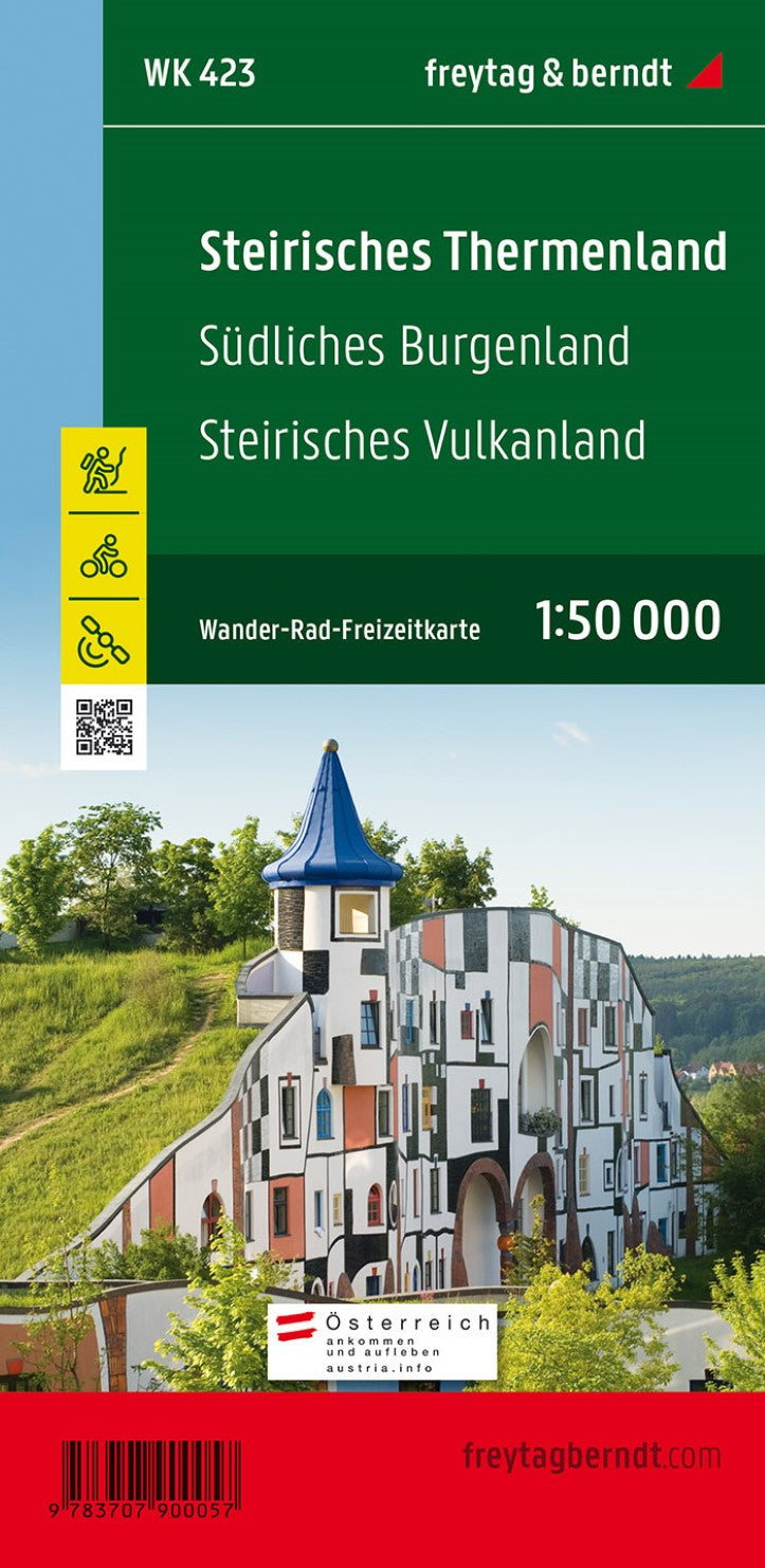 Styrian Thermenland - Southern Burgenland - Styrian Vulkanland, hiking map 1:50,000, WK 423