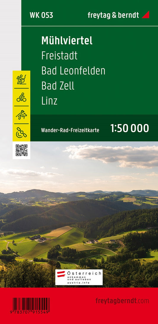 WK 053 Mühlviertel - Freistadt - Bad Leonfelden - Bad Zell - Linz, hiking map 1:50,000