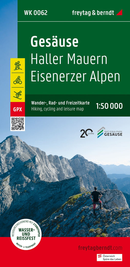 Gesäuse, hiking, bike and leisure map 1:50,000 WK 0062