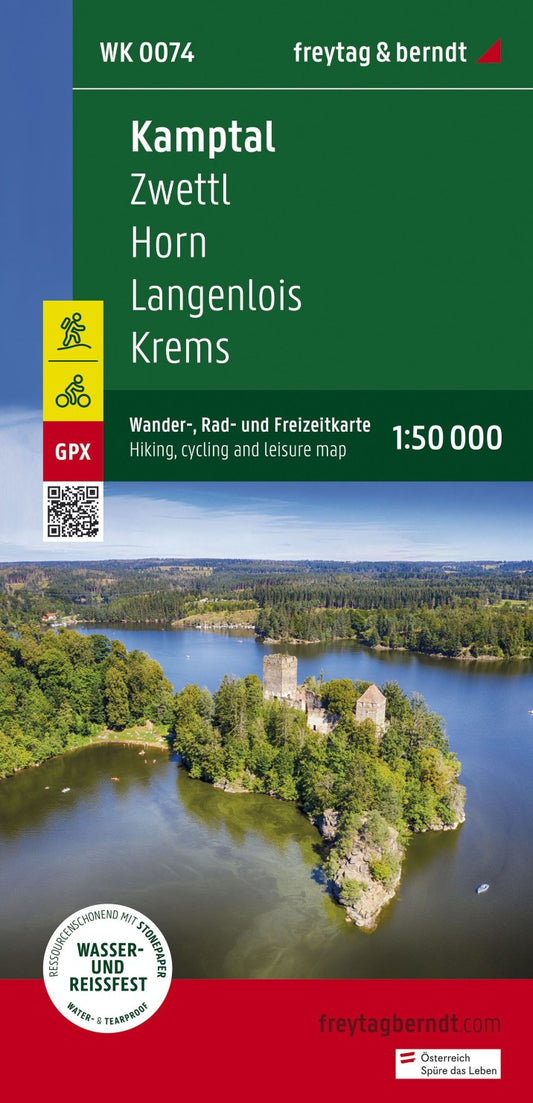 Kamptal, hiking, bike and leisure map 1:50,000 WK 0074
