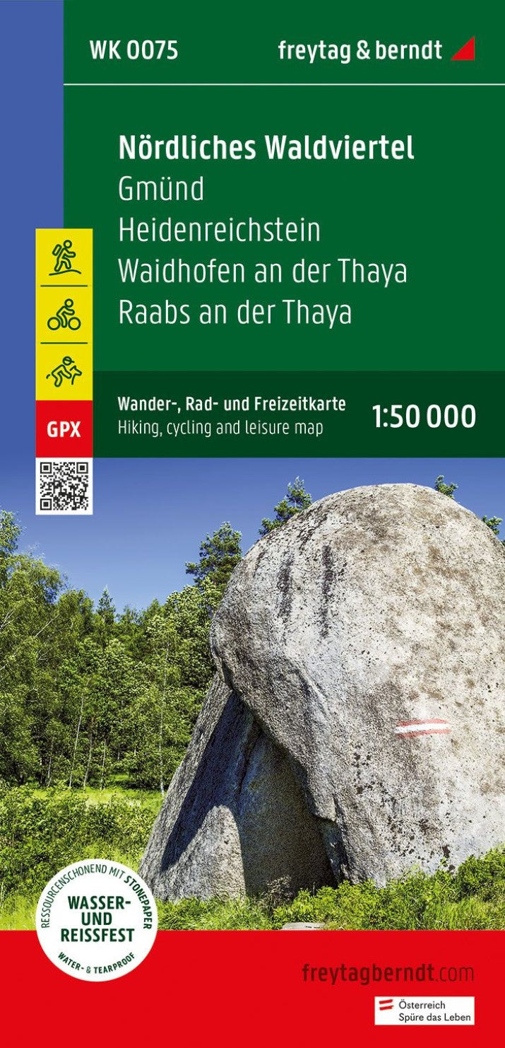 Northern Waldviertel, hiking, bike and leisure map 1:50,000 WK 0075