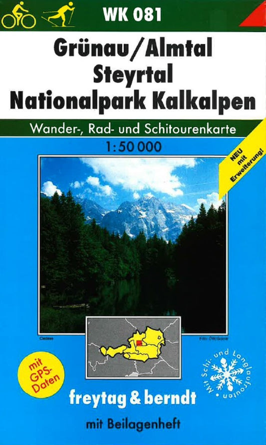 Pyhrn-Priel-Eisenwurzen : Grunau : Almtal : Steyrtal : National Park Kalkalpen : Bad Aussee : Hiking-Cycling-Leisure map, 1:50,000