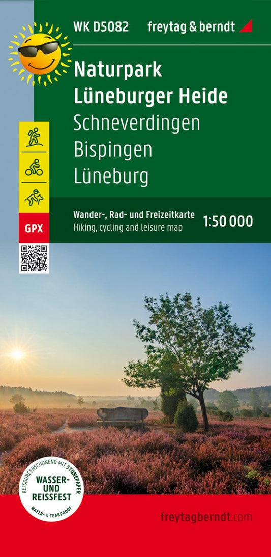 Lüneburger Heide Nature Park, hiking, cycling and leisure map 1:50,000 WK D5082
