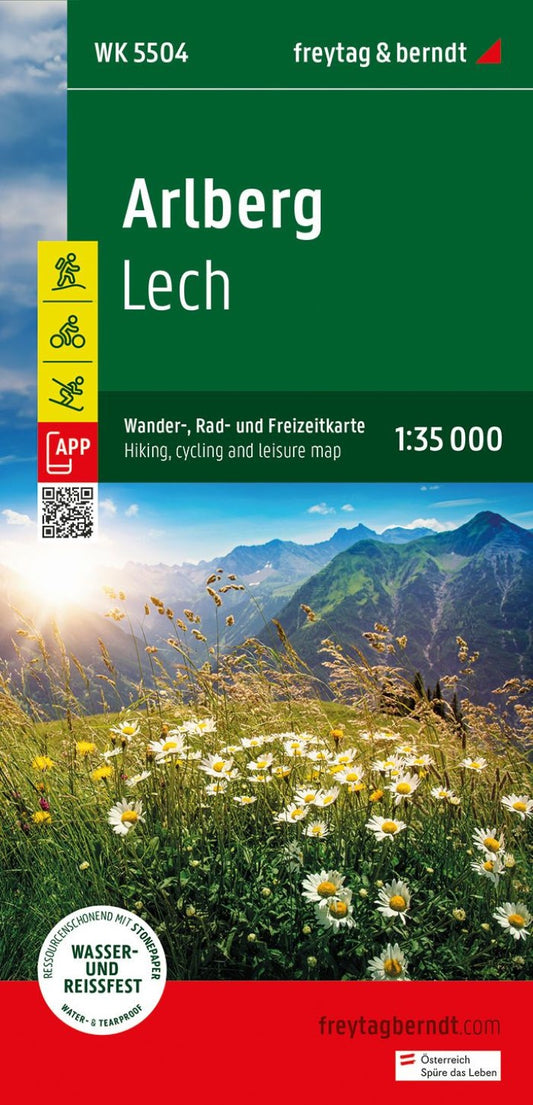 WK 5504 Arlberg - Lech - St. Anton am Arlberg - Verwall Group, Hiking Map