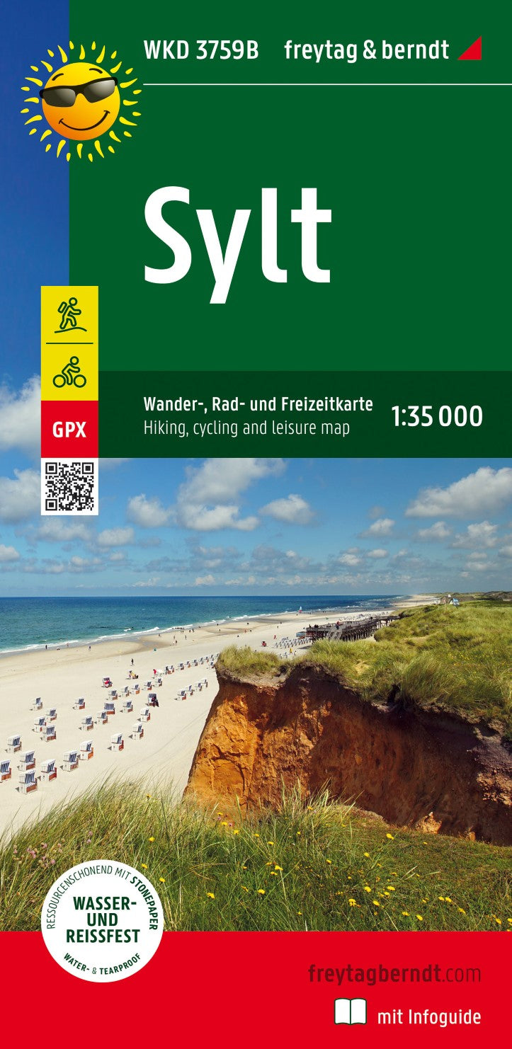 Sylt, Wander- und Radkarte 1:35.000, mit Infoguide = Sylt, hiking and cycling map 1:35,000, with infoguide