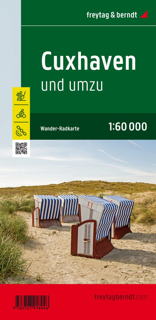 Cuxhaven und umzu, Wander- und Radkarte 1:60.000 = Cuxhaven and around, hiking and cycling map 1:60,000