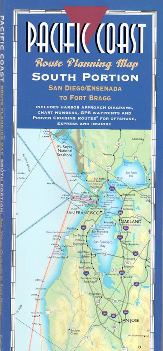 Pacific Coast : route planning map : south portion : San Diego/Ensenada to Fort Bragg