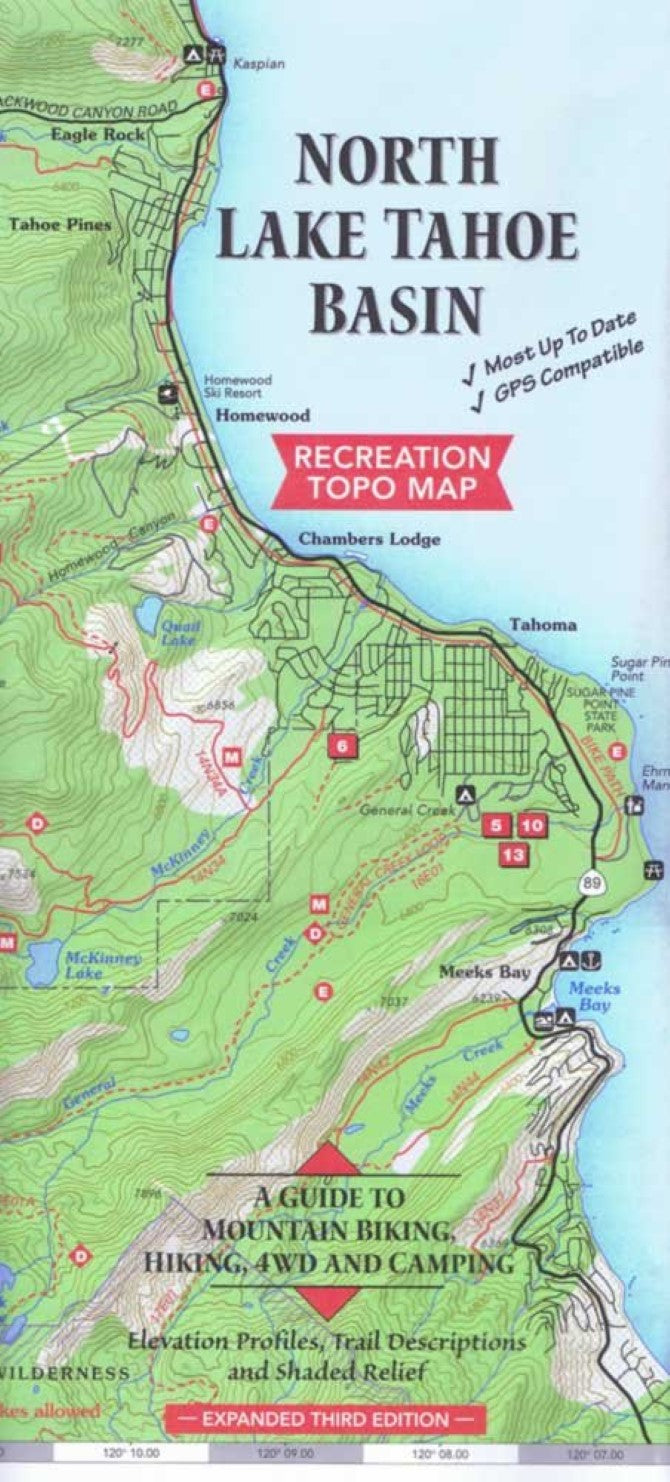 North Lake Tahoe Basin : recreation topo map