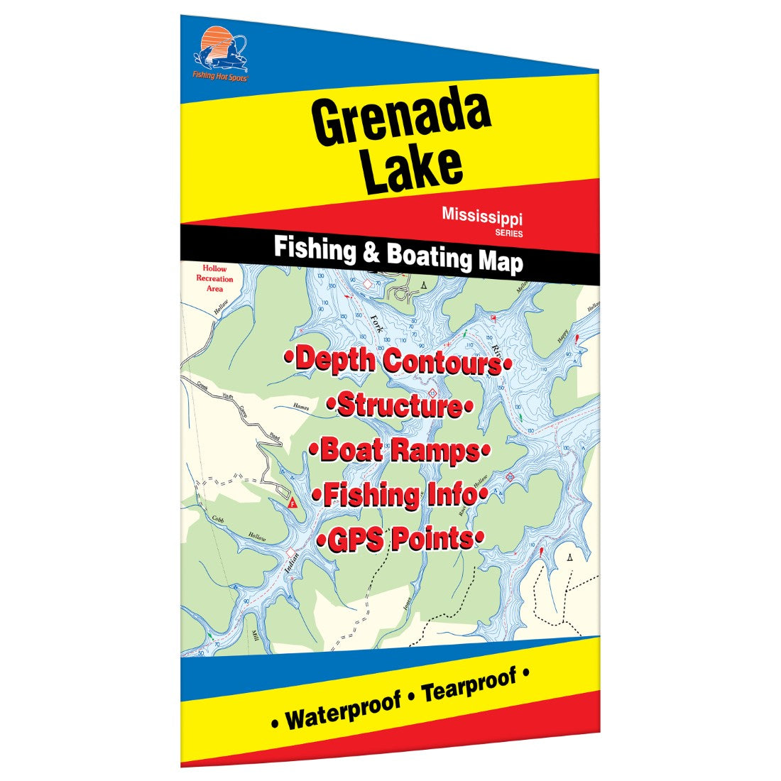 Grenada Lake Fishing Map