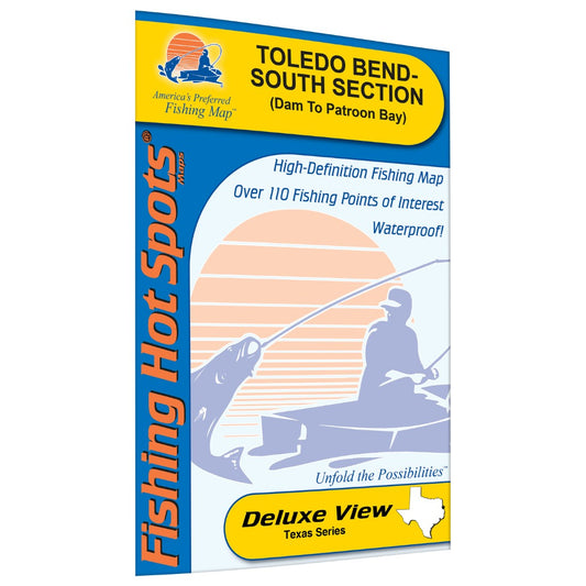 Toledo Bend-South Section (Dam to Patroon Bay - LA/TX) Fishing Map