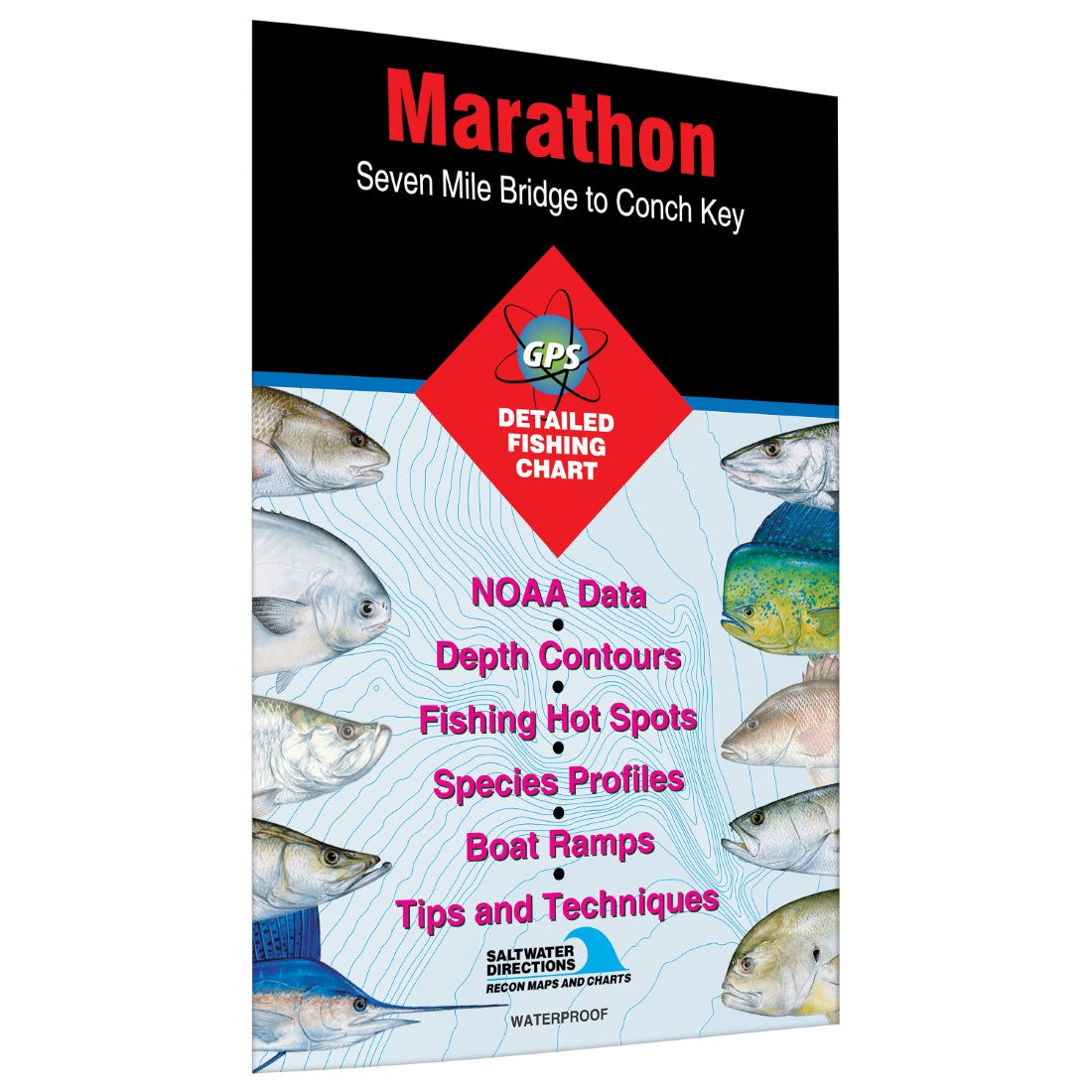 Marathon  Seven Mile Bridge to Conch Key Fishing Map