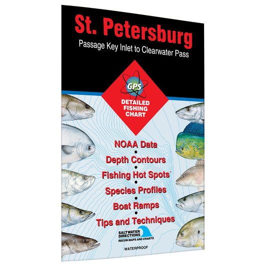 St. Petersburg  Passage Key Inlet to Clearwater Pass Fishing Map