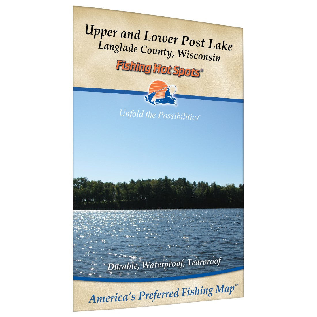 Post Lakes-Upper/Lower (Langlade Co) Fishing Map