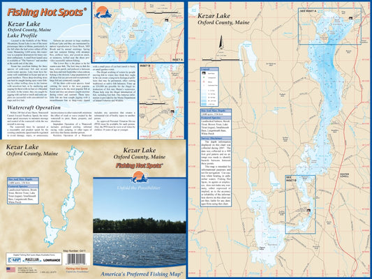 KEZAR LAKE - LAMINATED ME MAP