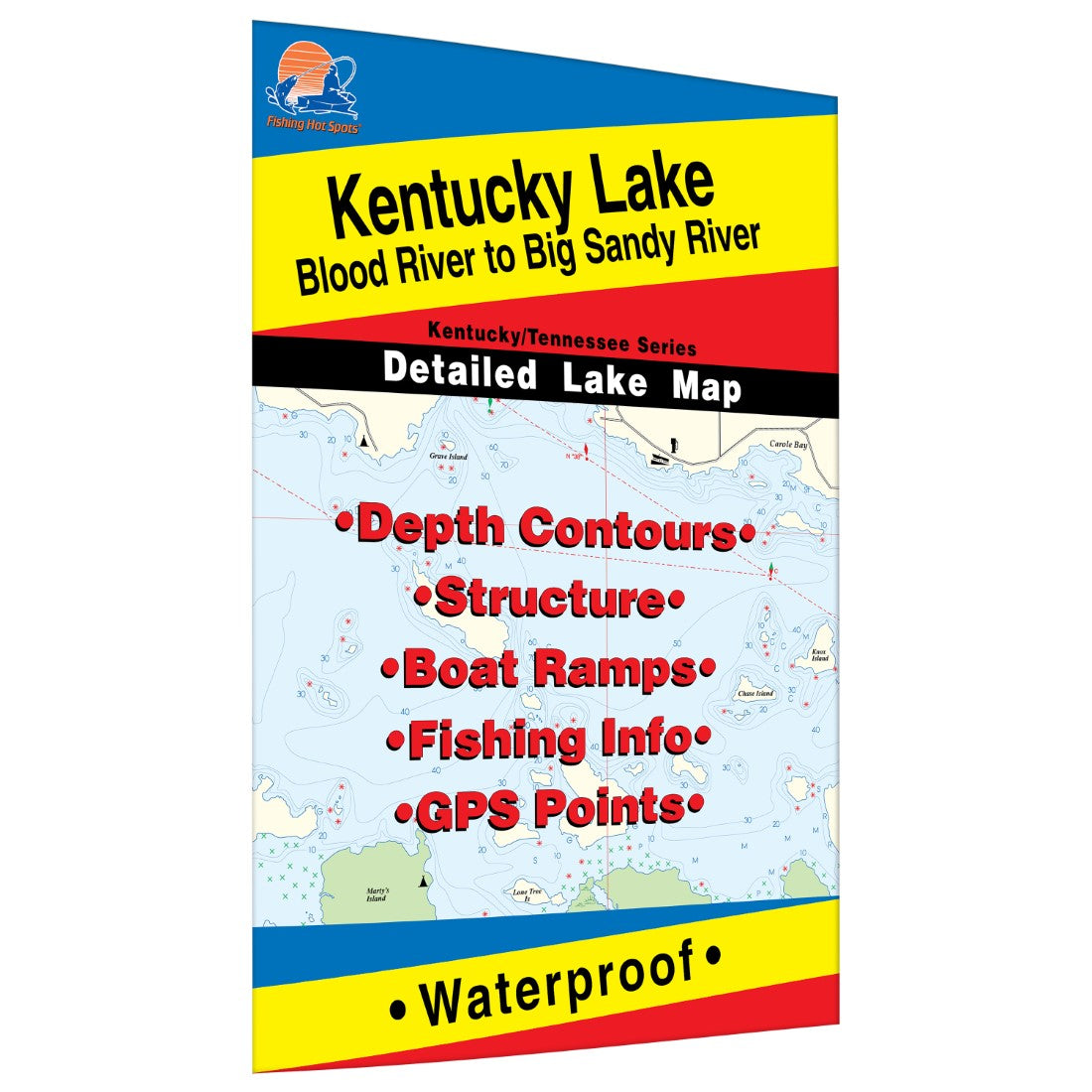 Kentucky Lake-Central (Blood River to Big Sandy - TN/KY) Fishing Map