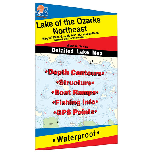 Lake of the Ozarks-Northeast (Milemarker 17 to Bagnell Dam) Fishing Map