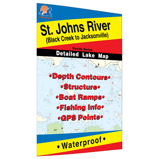 St. Johns River (Black Creek to Jacksonville) Fishing Map