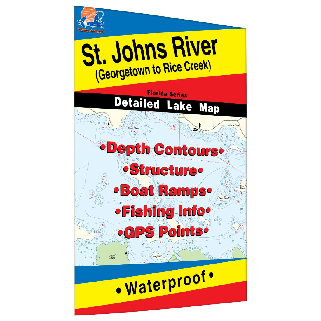 St. Johns River (Georgetown to Rice Creek) Fishing Map