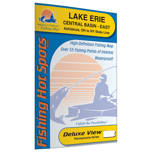 Lake Erie Central Basin East Fishing Map (Ashtabula, Ohio to New York State Line)