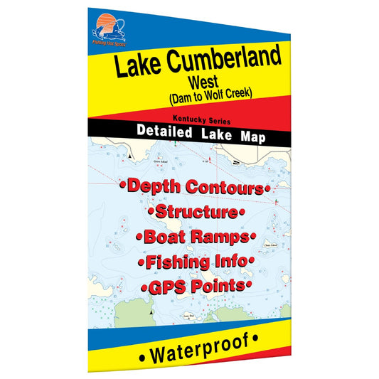 Lake Cumberland-West (Dam to Wolf Creek) fishing map