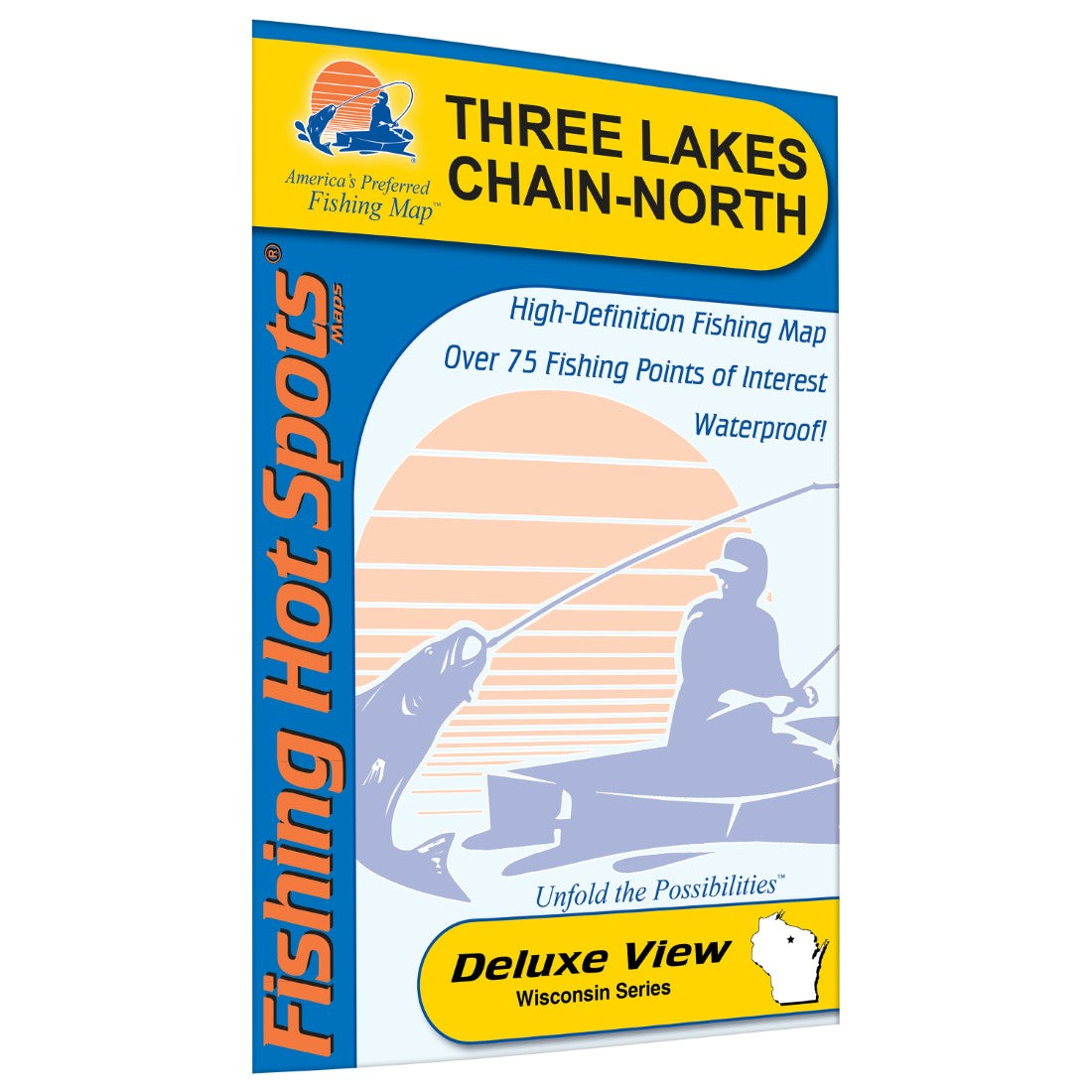 Three Lakes Chain-North (Oneida Co) Fishing Map