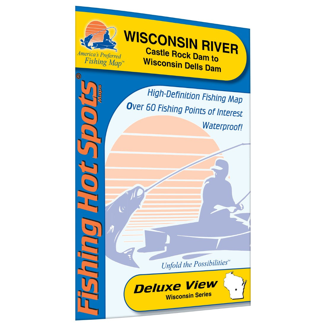 Wisconsin River-Castle Rock Dam to Wisconsin Dells Dam (Juneau/Adams Co) Fishing Map