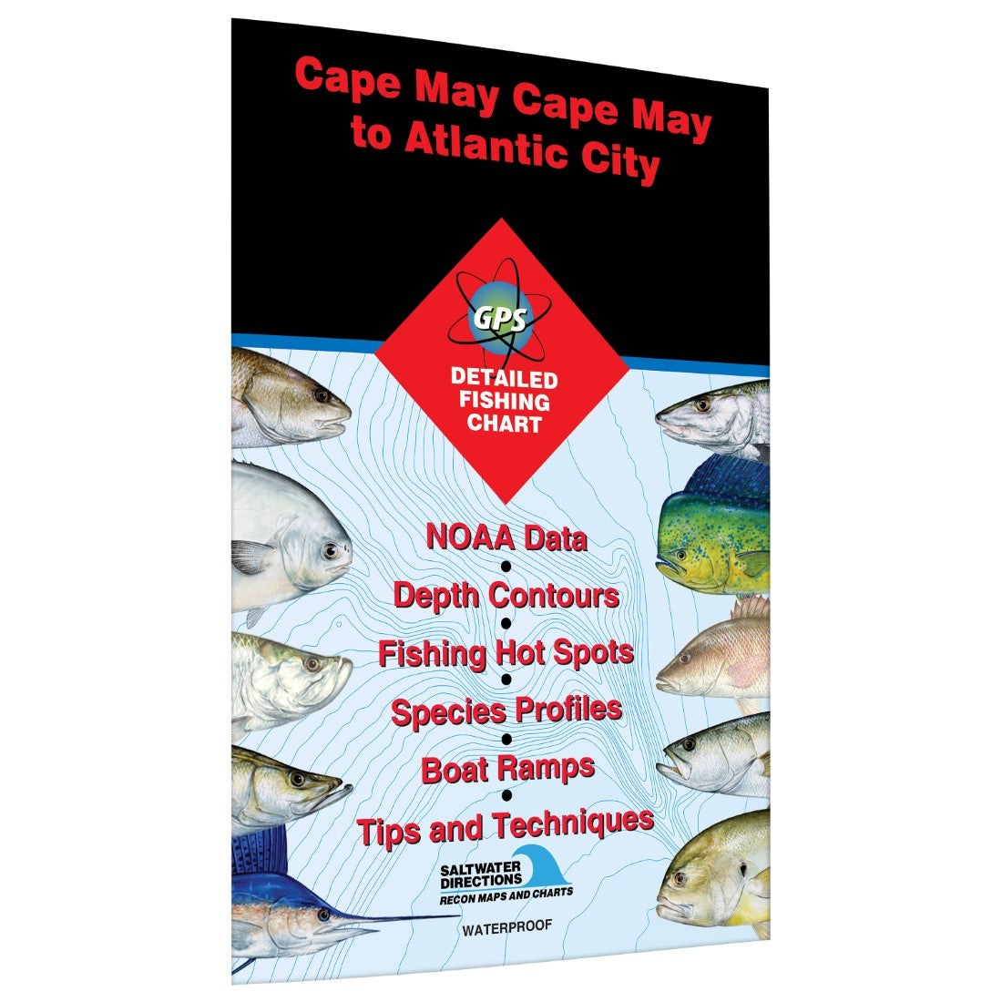 Cape May Fishing Map  Cape May to Atlantic City