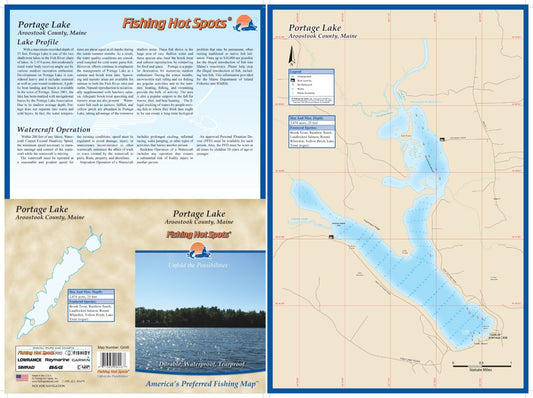 PORTAGE LAKE - LAMINATED ME MAP