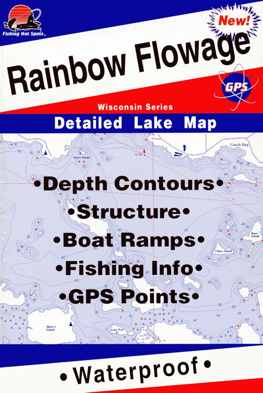 Rainbow Flowage, Wisconsin Fishing Hot Spots Map